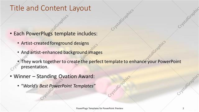 Title and Content presentation slide layout