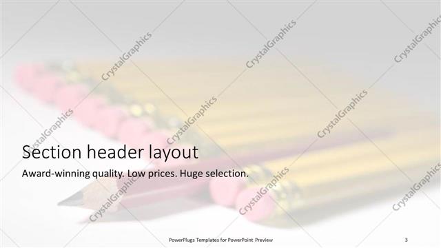Section Header presentation slide layout