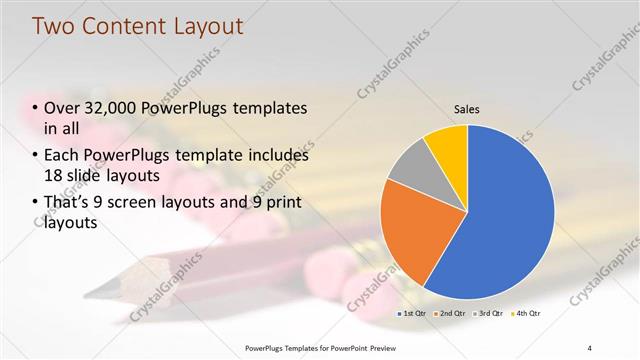 Two Content presentation slide layout