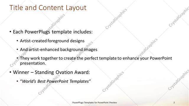 Title and Content presentation slide layout