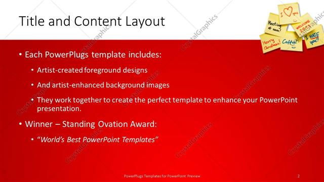 Title and Content presentation slide layout