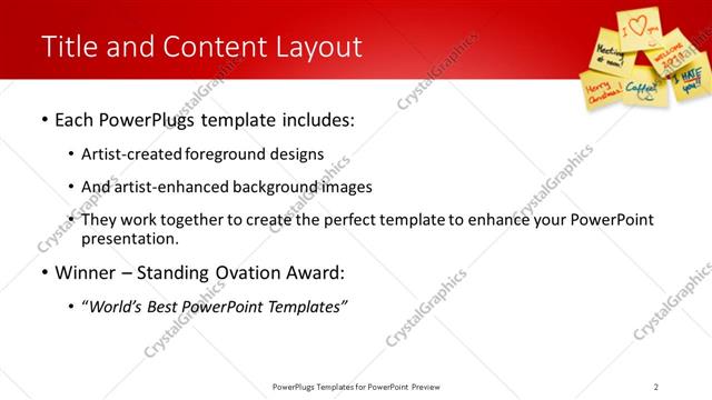 Title and Content presentation slide layout