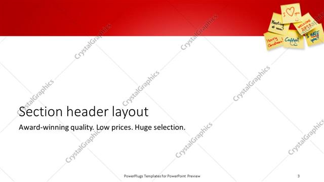 Section Header presentation slide layout