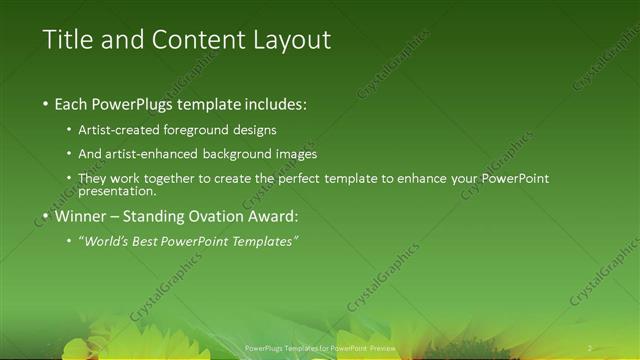 Title and Content presentation slide layout