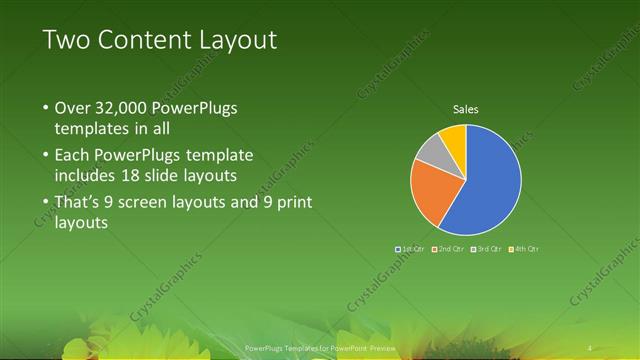 Two Content presentation slide layout