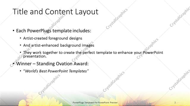 Title and Content presentation slide layout