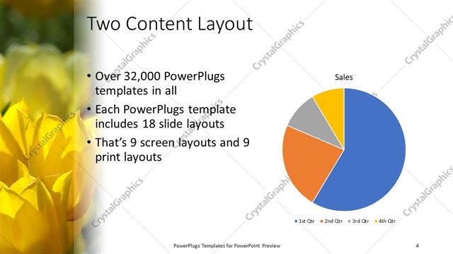 Two Content presentation slide layout