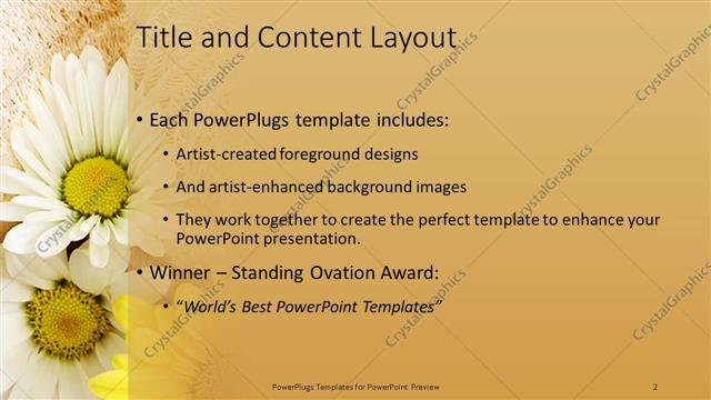 Title and Content presentation slide layout