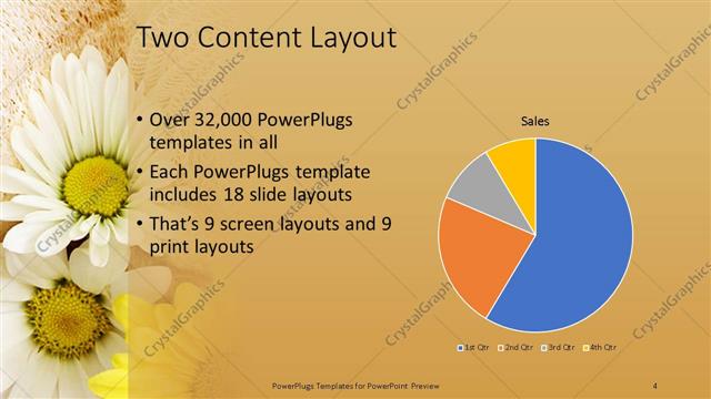Two Content presentation slide layout