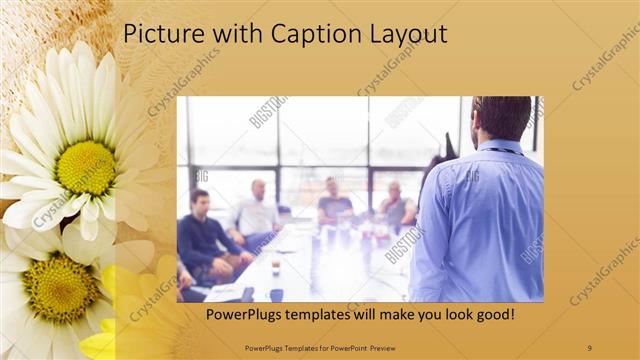 Picture with Caption presentation slide layout