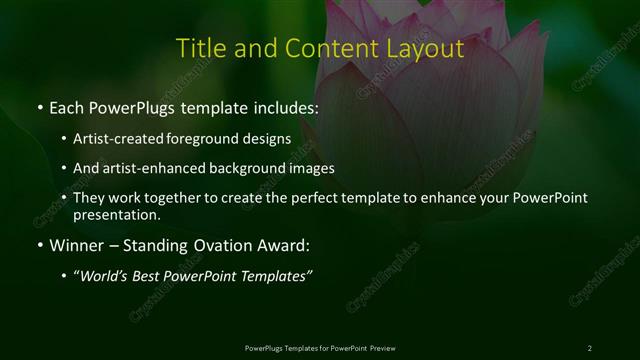 Title and Content presentation slide layout