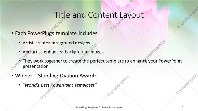 Title and Content presentation slide layout