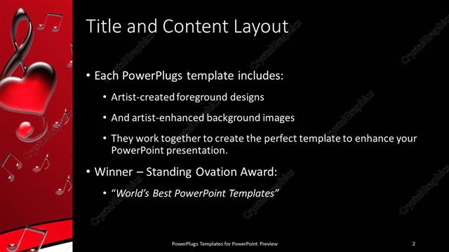 Title and Content presentation slide layout