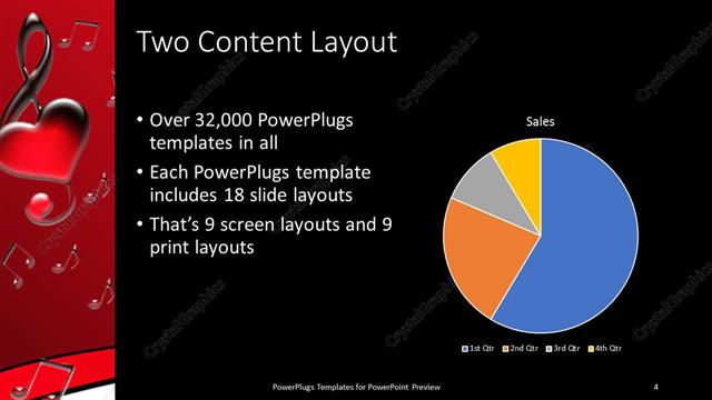 Two Content presentation slide layout