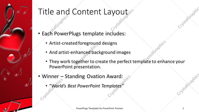 Title and Content presentation slide layout