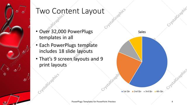 Two Content presentation slide layout