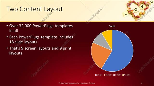 Two Content presentation slide layout