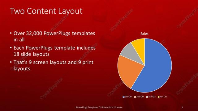 Two Content presentation slide layout