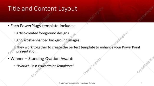 Title and Content presentation slide layout