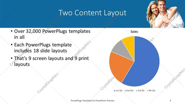Two Content presentation slide layout
