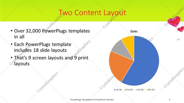 Two Content presentation slide layout