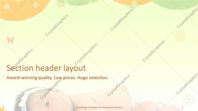Section Header presentation slide layout