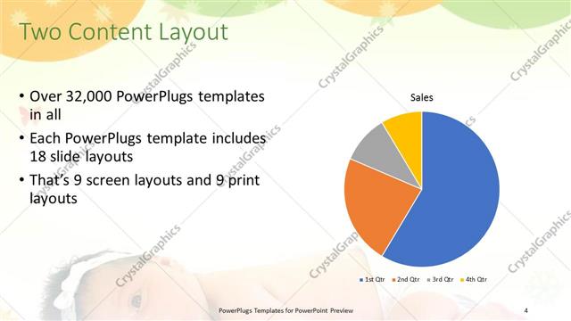 Two Content presentation slide layout