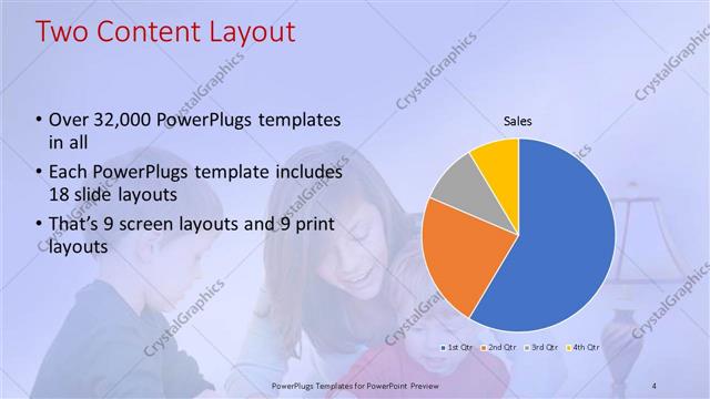 Two Content presentation slide layout