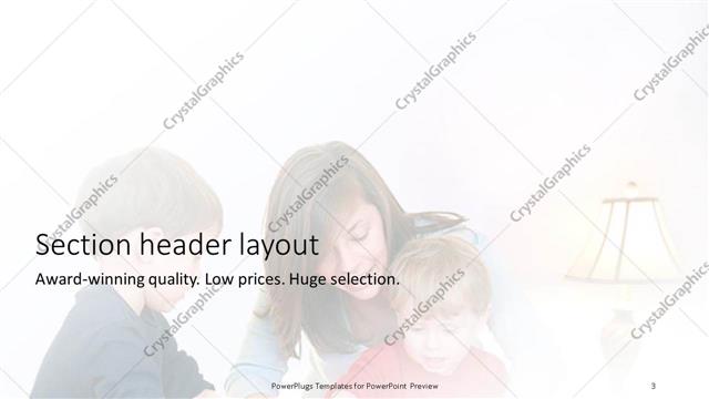 Section Header presentation slide layout
