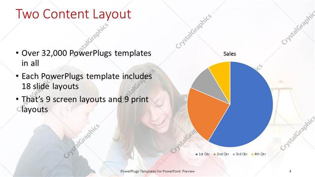Two Content presentation slide layout