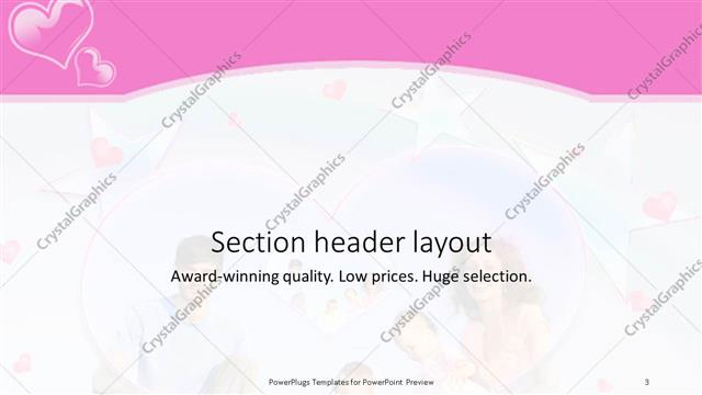 Section Header presentation slide layout
