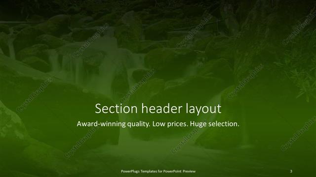 Section Header presentation slide layout