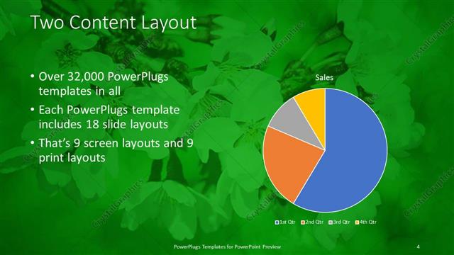 Two Content presentation slide layout