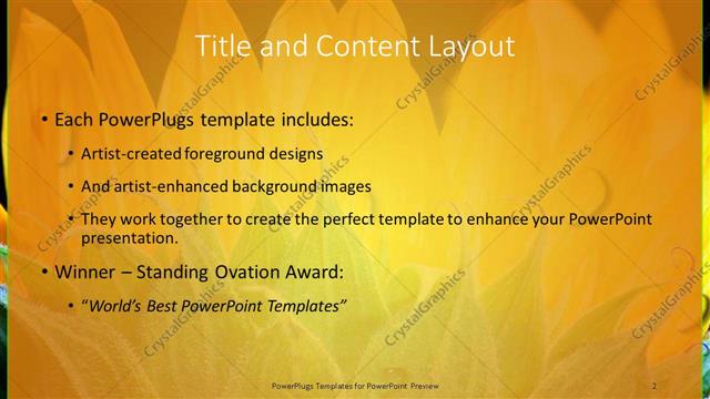 Title and Content presentation slide layout
