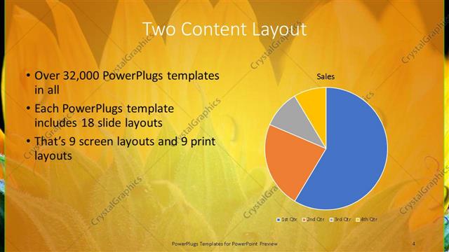 Two Content presentation slide layout