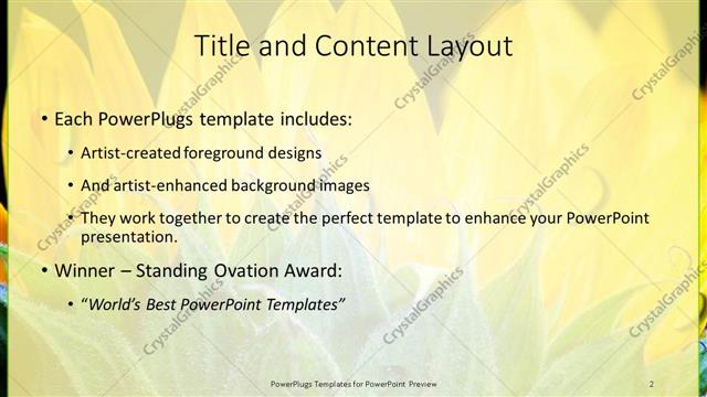 Title and Content presentation slide layout