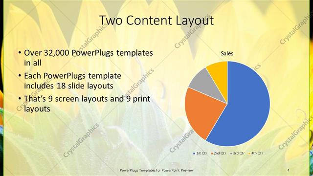 Two Content presentation slide layout