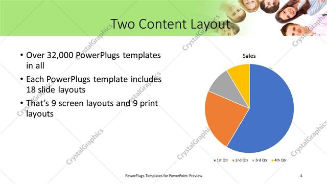Two Content presentation slide layout