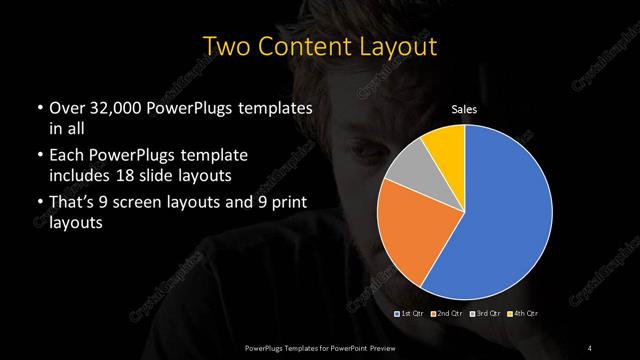 Two Content presentation slide layout