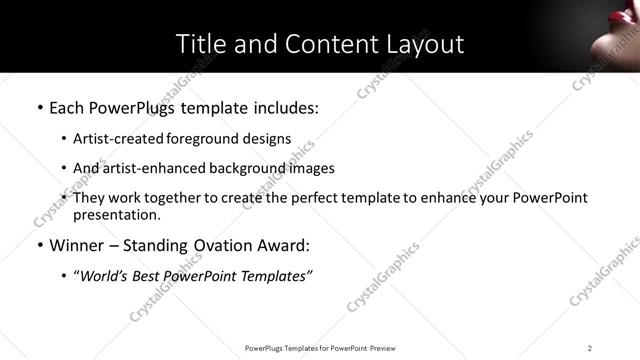 Title and Content presentation slide layout