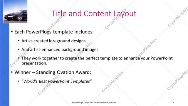 Title and Content presentation slide layout