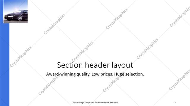 Section Header presentation slide layout