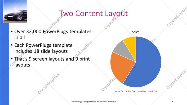Two Content presentation slide layout