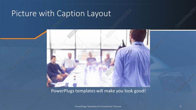 Picture with Caption presentation slide layout