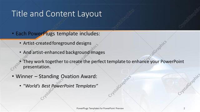 Title and Content presentation slide layout