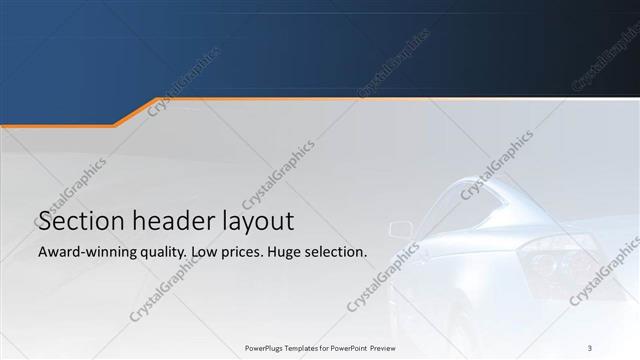 Section Header presentation slide layout