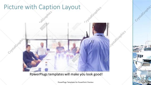 Picture with Caption presentation slide layout