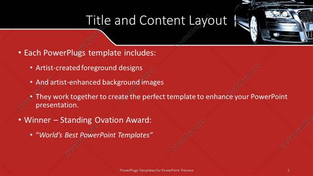 Title and Content presentation slide layout