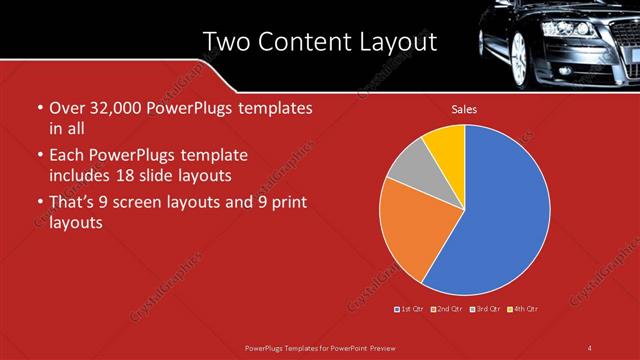 Two Content presentation slide layout