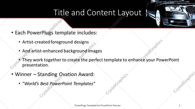 Title and Content presentation slide layout